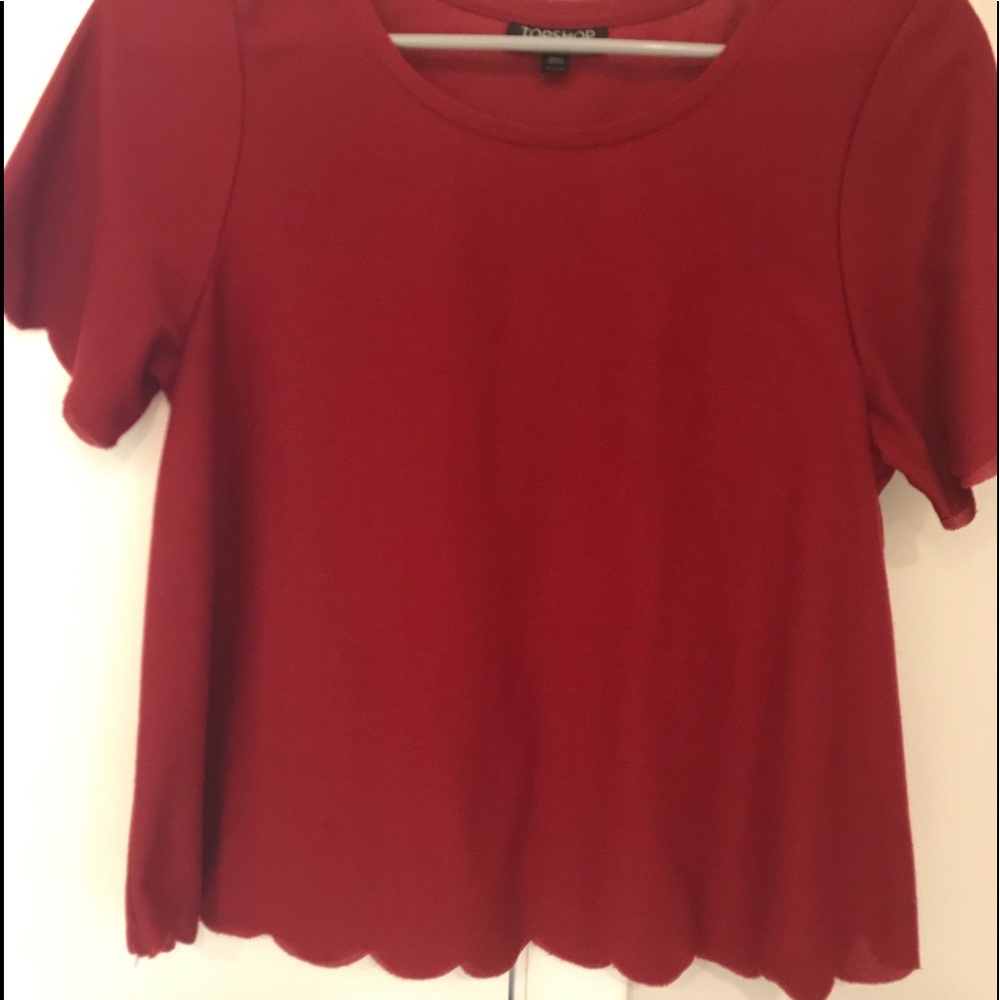 Top shop Scalloped tee
